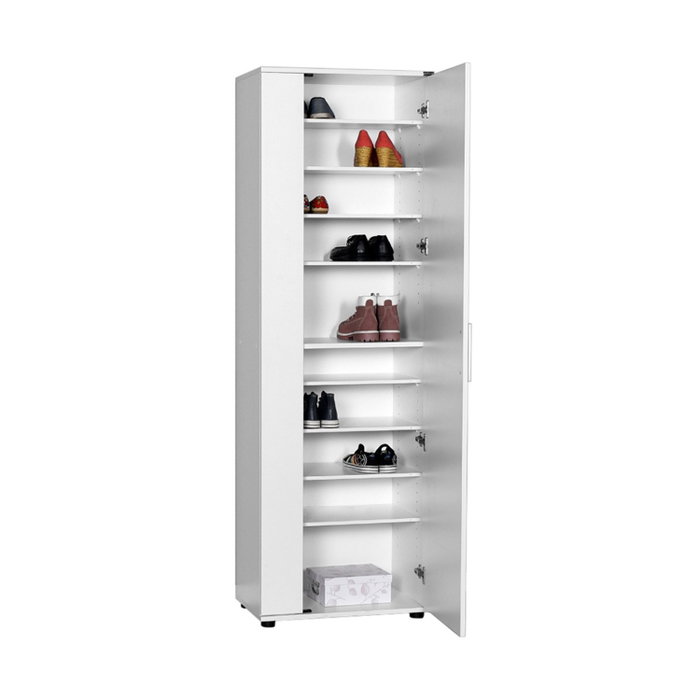 Hanah Home Zapatero con Puerta de Espejo Blanco Hanah Home Zapatero con Puerta de Espejo Blanco